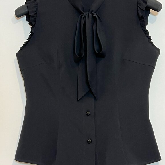 Black blouse without sleeves size S - Picture 3 of 4